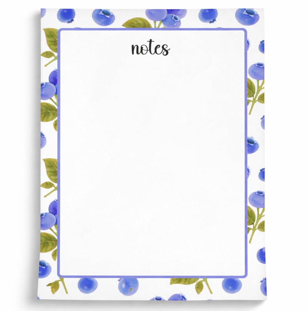 Blueberry Bliss Grocery List & Notepad