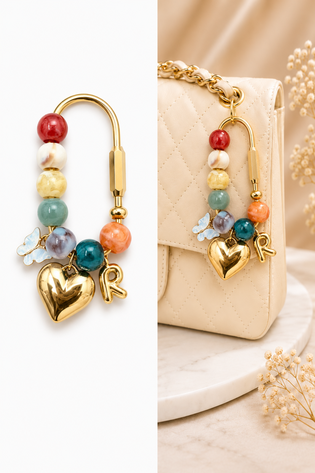 Signature Blend Butterfly Initial Handbag Charm