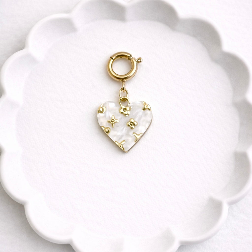Golden Love Heart Charm