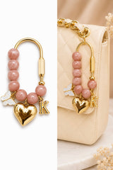 Blush Whisper Butterfly Initial Handbag Charm