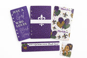 Just A Girl Mardi Gras A6 Dashboard Set