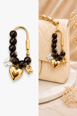 Mocha Swirl Butterfly Initial Handbag Charm