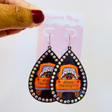 Happy Thanksgiving Tear Drop Earrings