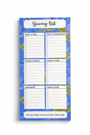 Blueberry Bliss Grocery List & Notepad
