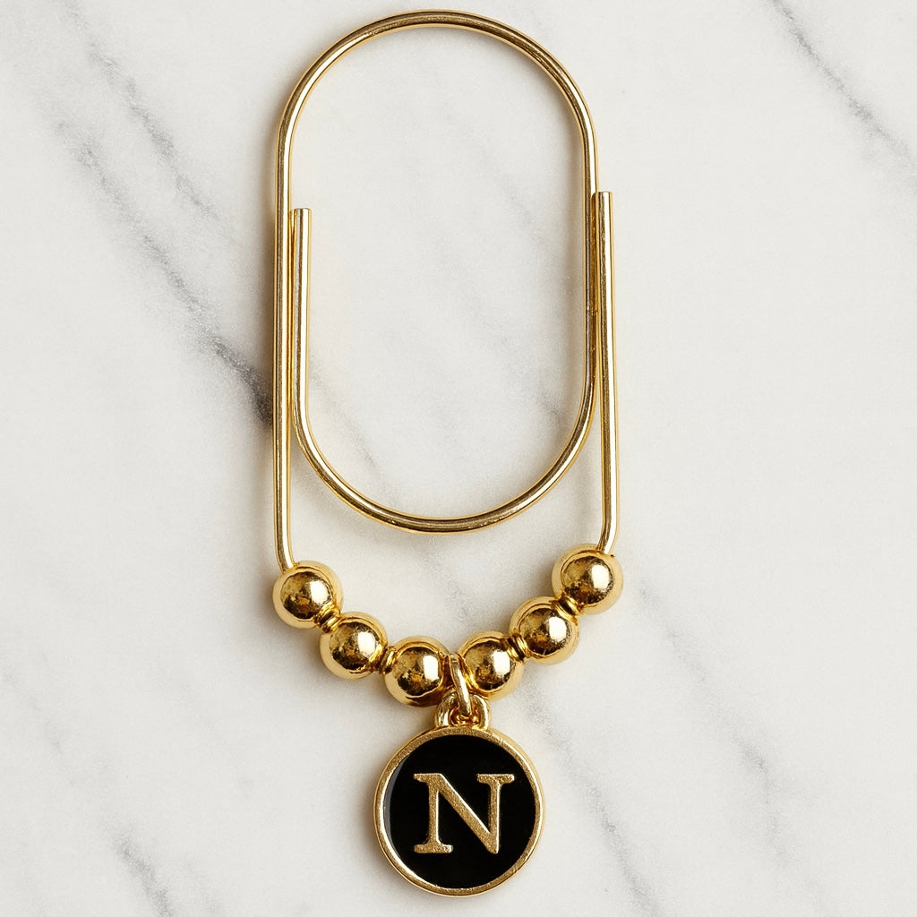 Luxe Gold Initial Paperclip
