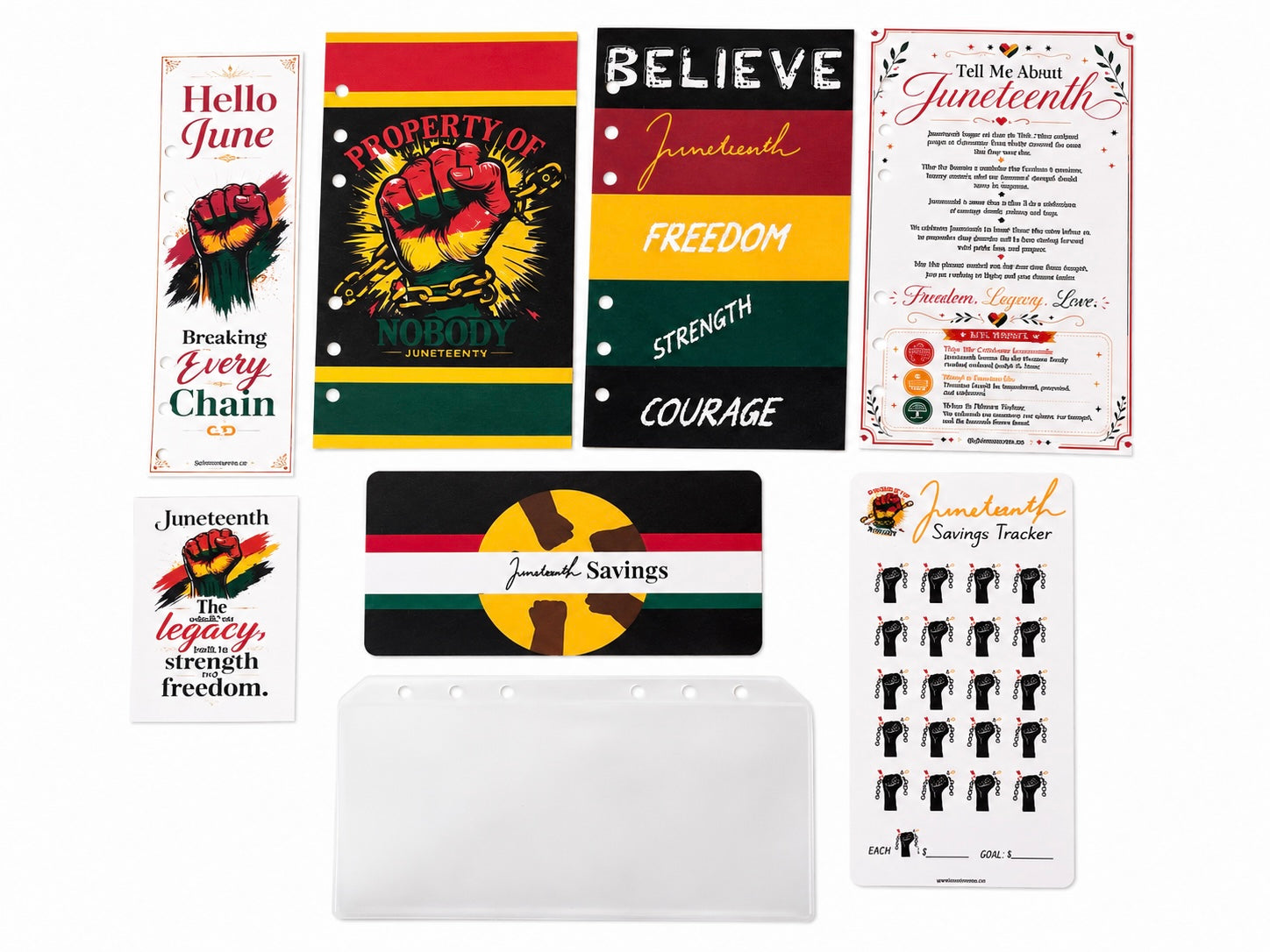 Juneteenth A6 Planner Bundle with Free Purse Charm