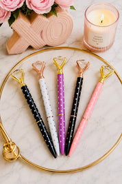 Diamond Luxury Polka Dot Pens | Glam Planner & Journaling Pens