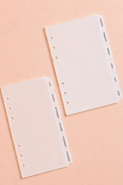 A6 Monthly Tab Dividers