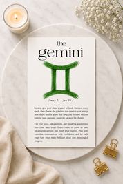 Zodiac Affirmation Card | A6 Dashboard