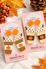 Pumpkin Spice Latte Earrings