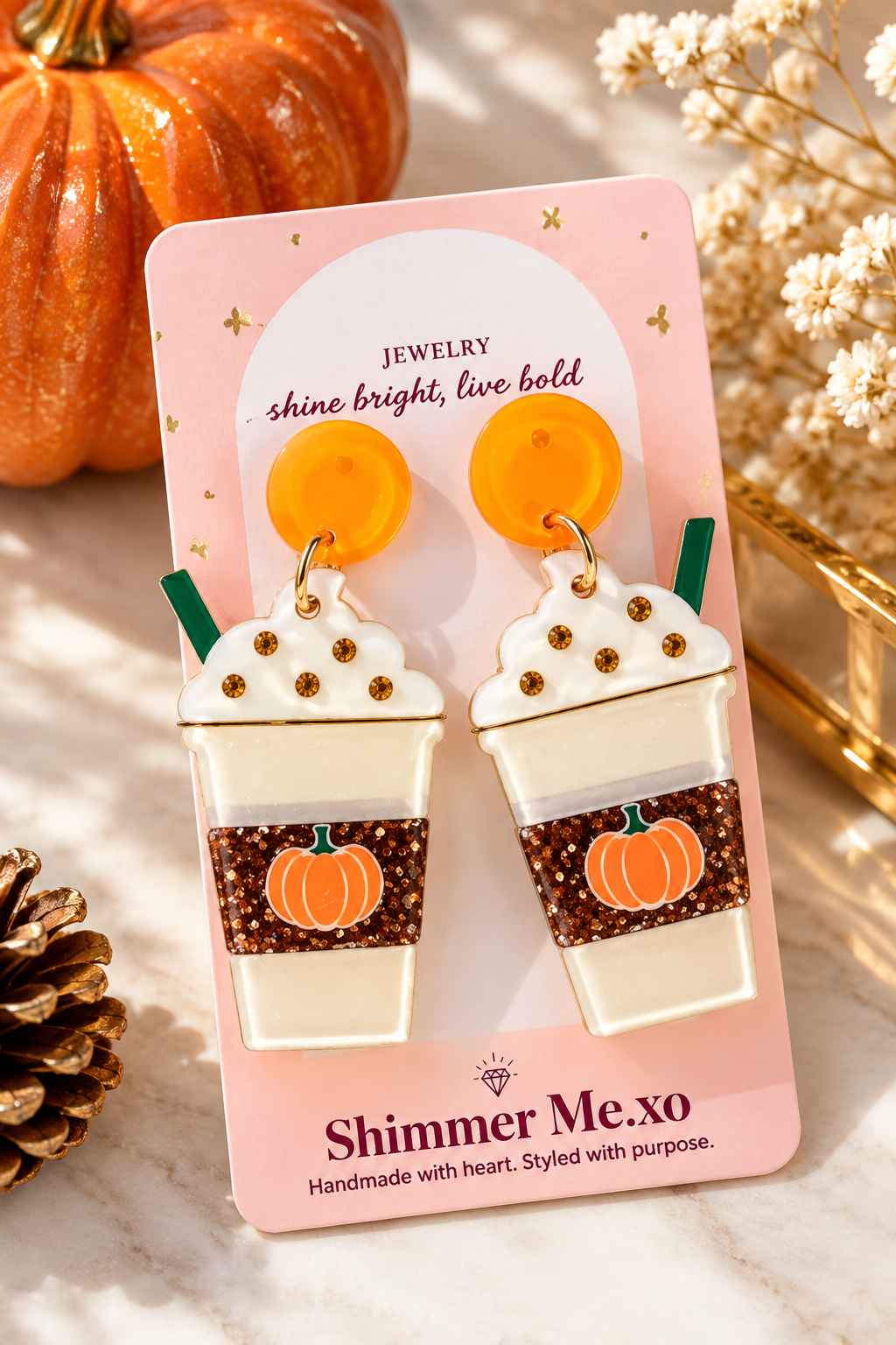 Pumpkin Spice Latte Earrings