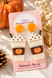 Pumpkin Spice Latte Earrings