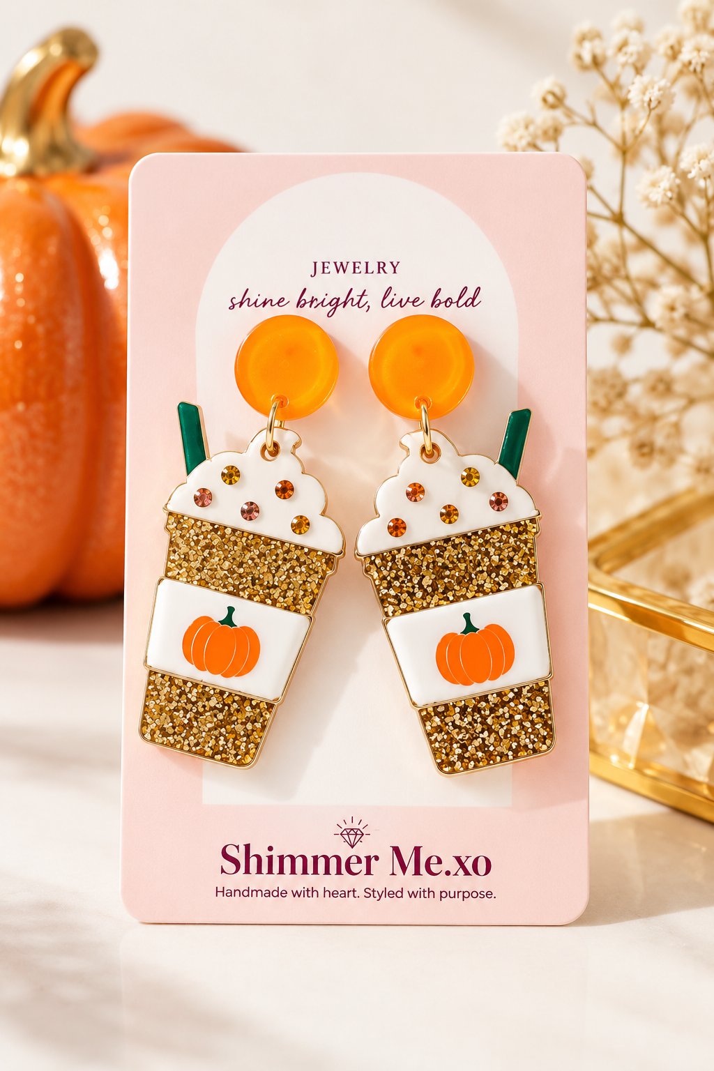 Pumpkin Spice Latte Earrings