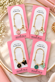 Initial Butterfly Pocket Hug Paper Clip Bookmark