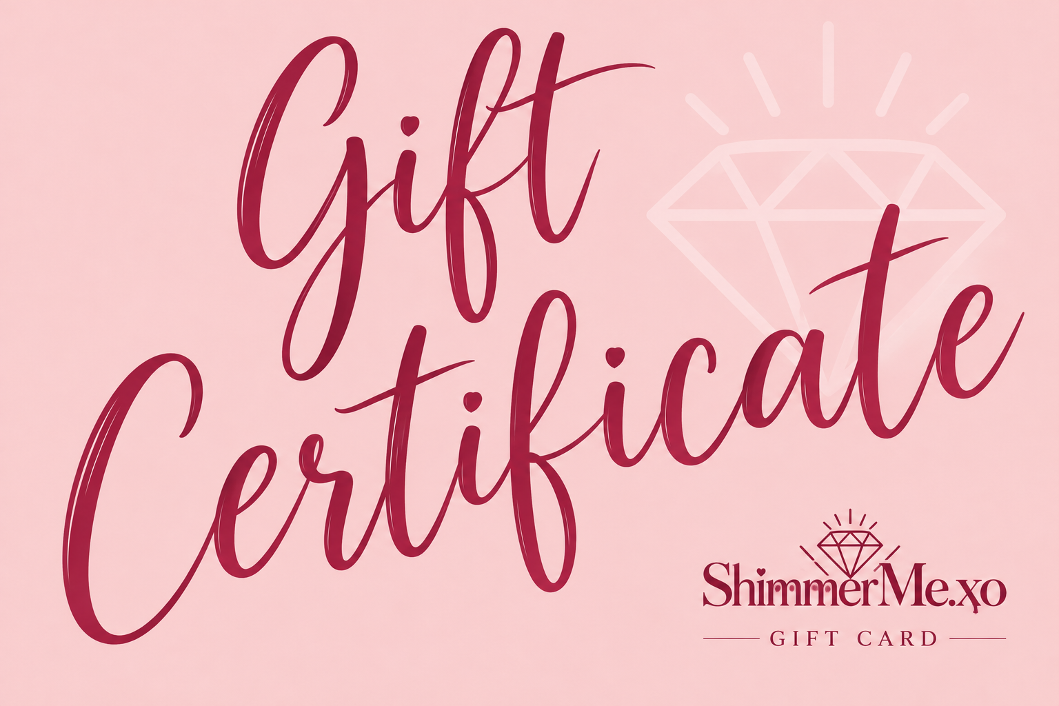 Shimmer Me.xo  Gift Card