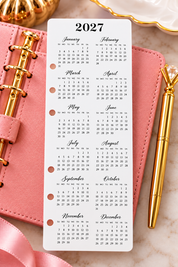 2027 Year-at-a-Glance Planner Bookmark