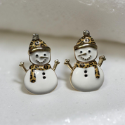 Gold Leopard Stud Snowman