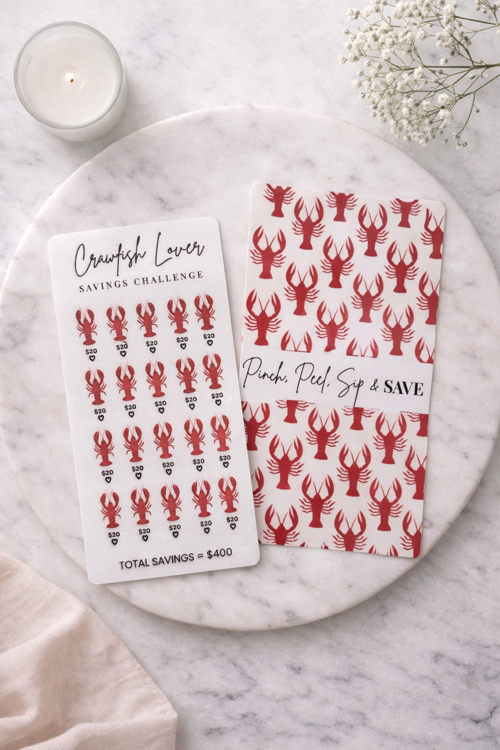 Crawfish Lover Dashboard + Savings Challenge