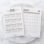 2026 Mocha Calendar A5/A6