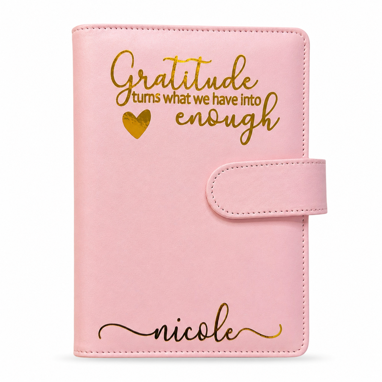 Gratitude A6 Planner with Gold Text | Soft Life Daily Planner