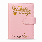 Gratitude A6 Planner with Gold Text | Soft Life Daily Planner