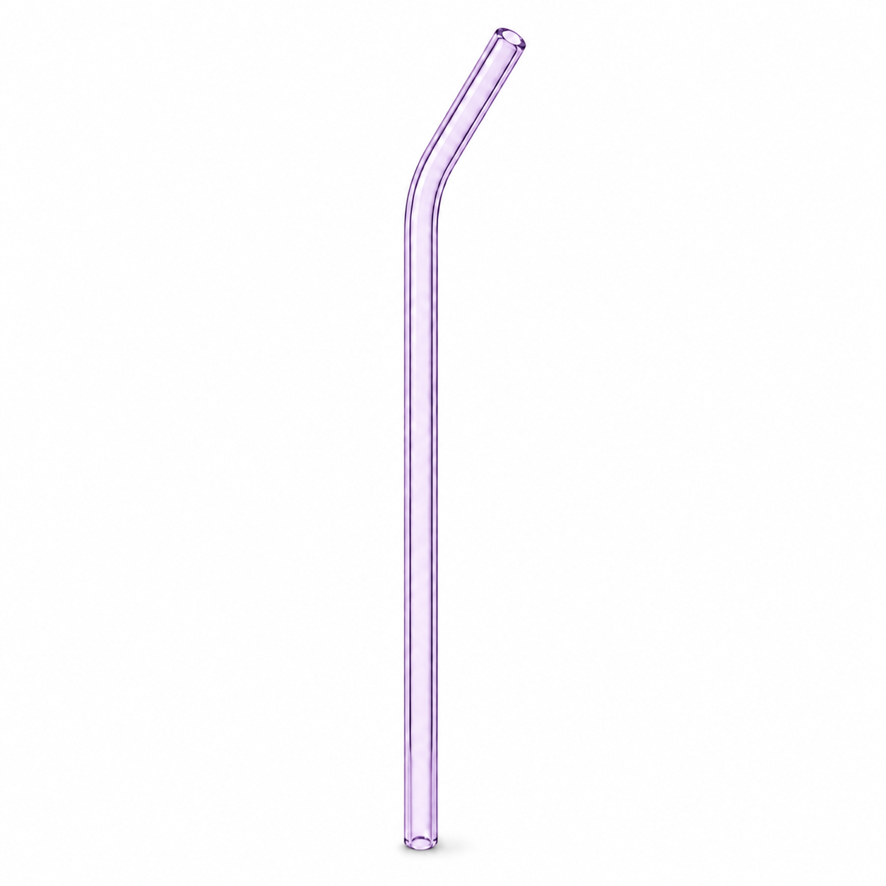 Pastel Luxe Glass Straw Set – Reusable Curved Drinking Straws