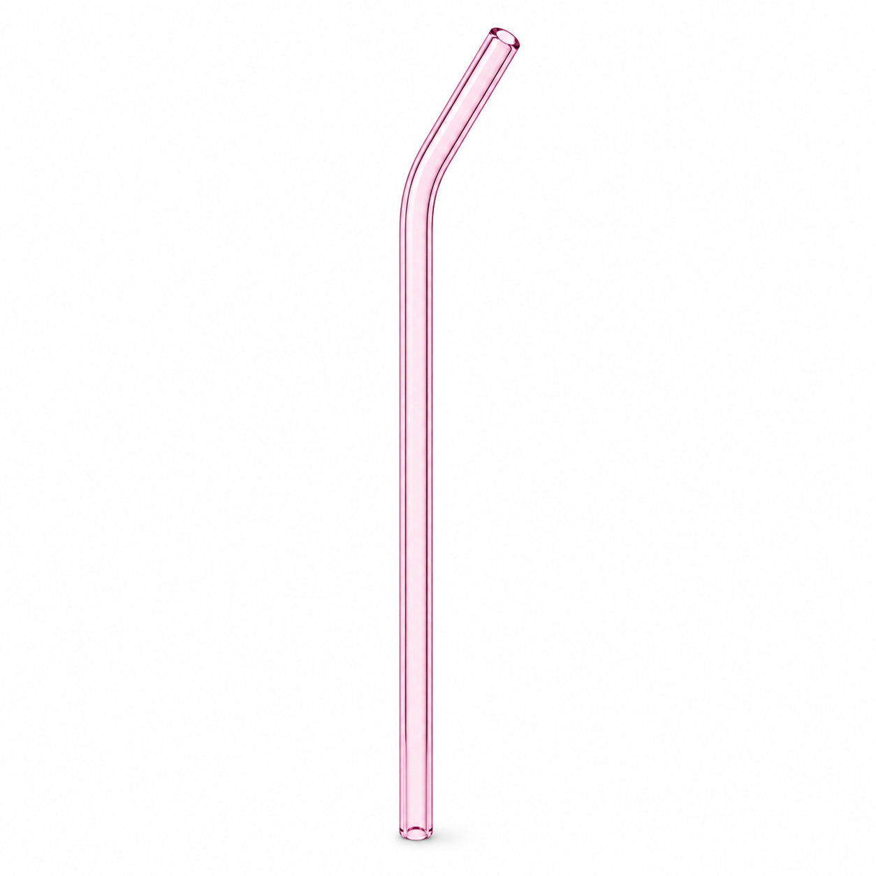 Pastel Luxe Glass Straw Set – Reusable Curved Drinking Straws