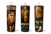 Father's Day Be Strong & Courageous Planner Gift Bundle | A6 Planner & Tumbler Set