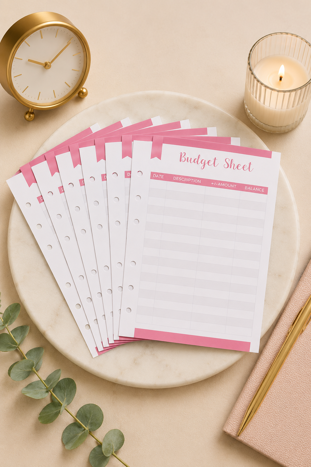 A6 Budget Sheets