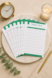 A6 Budget Sheets
