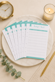 A6 Budget Sheets