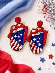 Beaded Tongue Earrings