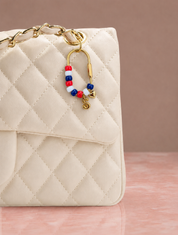 Butterfly Heart Handbag Charm with Gold Initial Letter