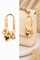 Golden Glow Butterfly Initial Handbag Charm