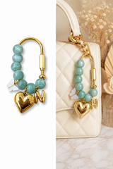 Sea Glass Butterfly Initial Handbag Charm