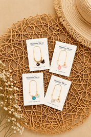 Personalized Luxe Gold Paperclip with Bead Stoppers | Handmade Planner Bookmark & Page Marker