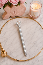 Luxe Metallic Planner Pens | Diamond Crystal Top Writing Pens