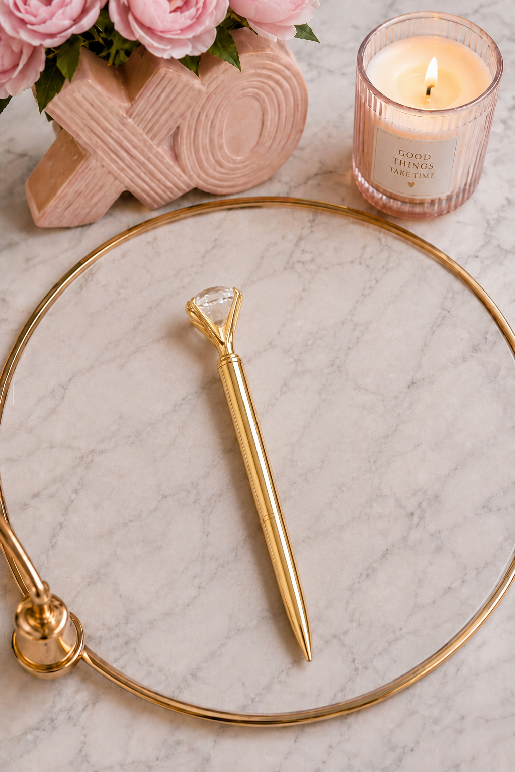 Luxe Metallic Planner Pens | Diamond Crystal Top Writing Pens