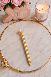 Luxe Metallic Planner Pens | Diamond Crystal Top Writing Pens