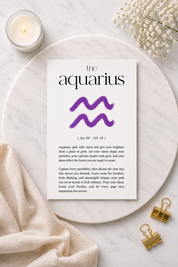 Aligned by the Stars Zodiac Affirmation A6 Dashboard