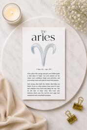 Aligned by the Stars Zodiac Affirmation A6 Dashboard