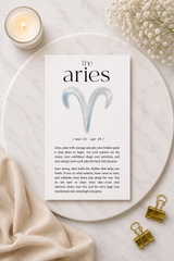 Aligned by the Stars Zodiac Affirmation A6 Dashboard