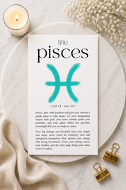 Aligned by the Stars Zodiac Affirmation A6 Dashboard