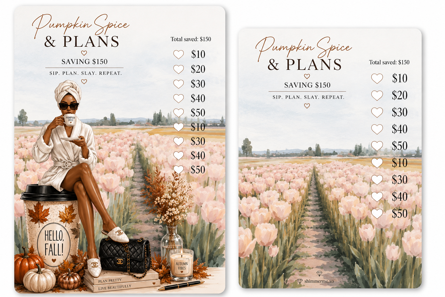 Pumpkin Spice & Plans $150 Savings Challenge | A6 Planner Insert