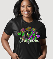 LA Louisiana Mardi Gras Top