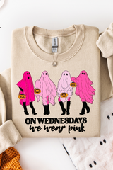 On Wednesdays We Wear Pink Halloween Sweatshirt