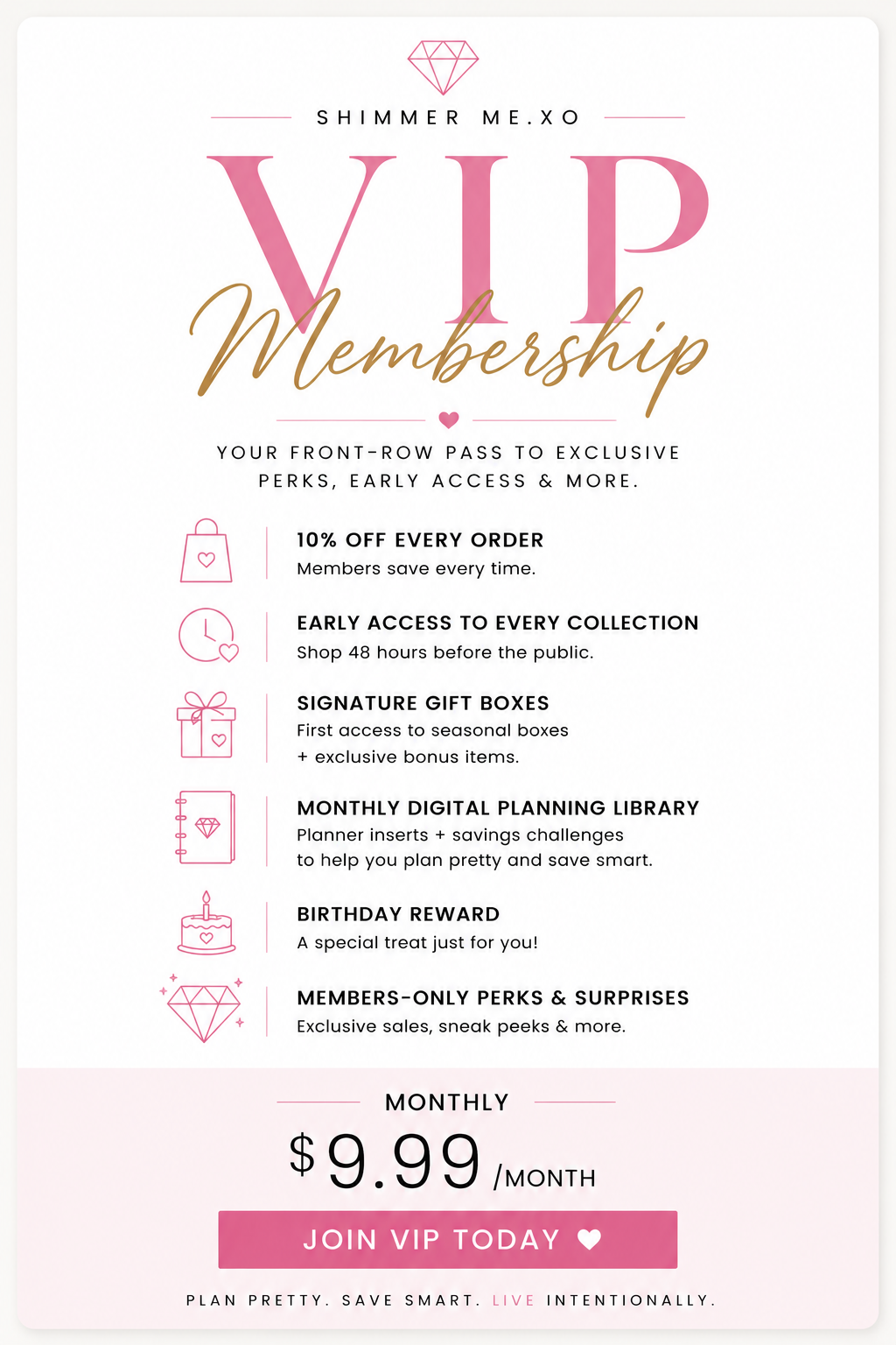 Shimmer Society VIP — Monthly Membership