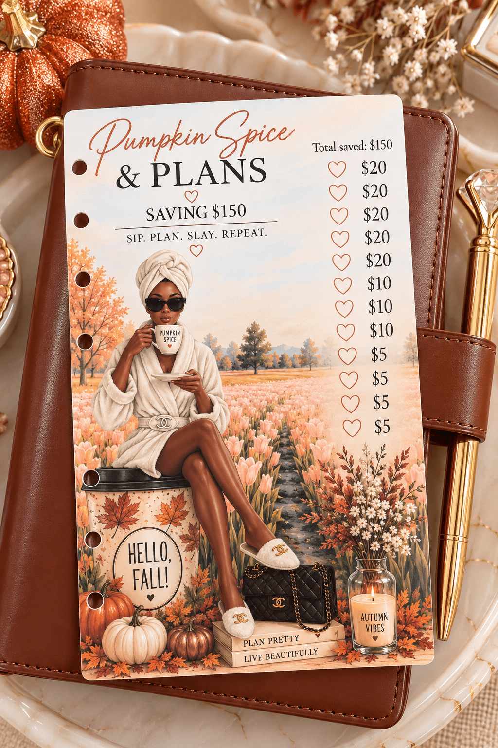 Pumpkin Spice & Plans Savings Challenge | $150 - ShimmerMe.xo