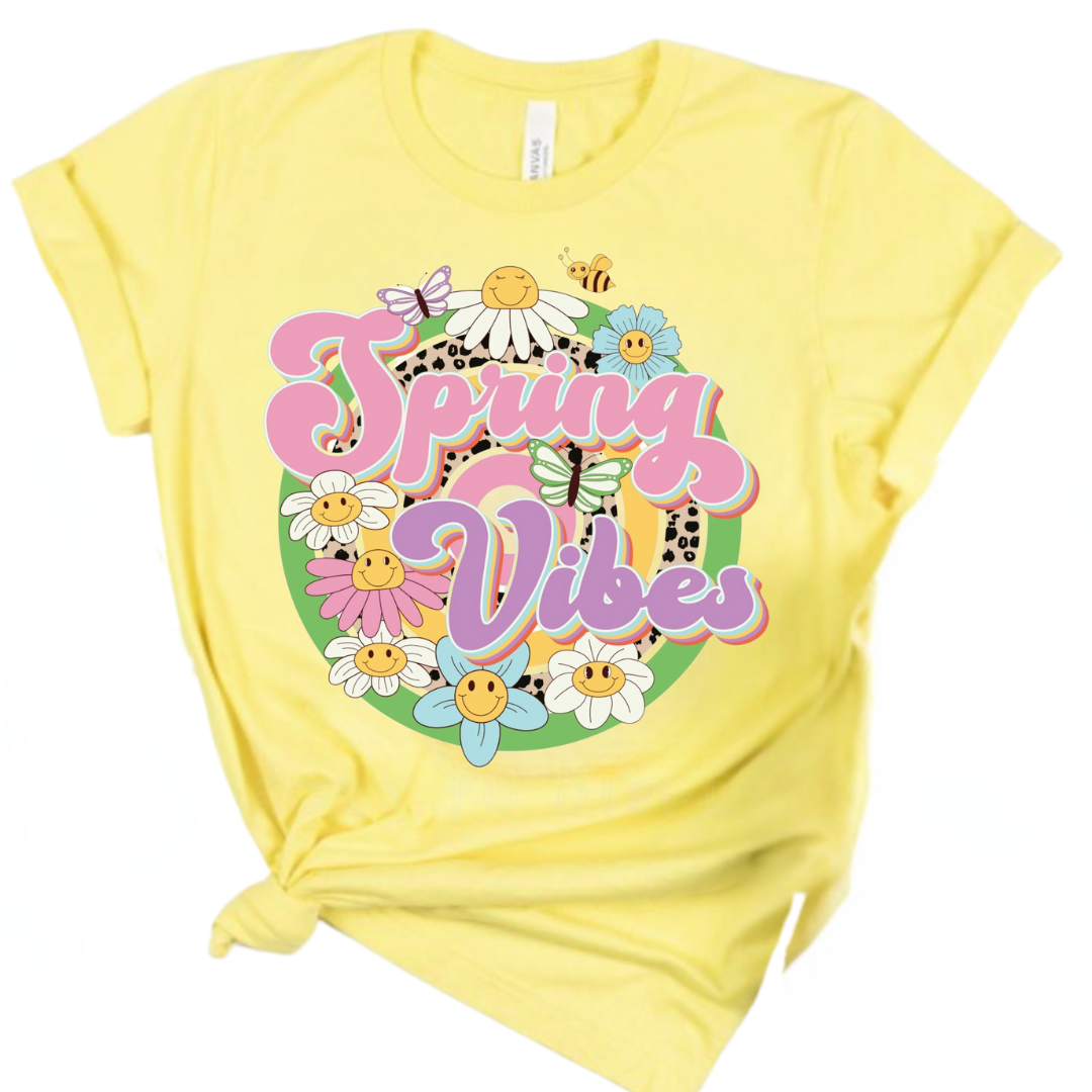 Spring Vibes Circular Floral Tee