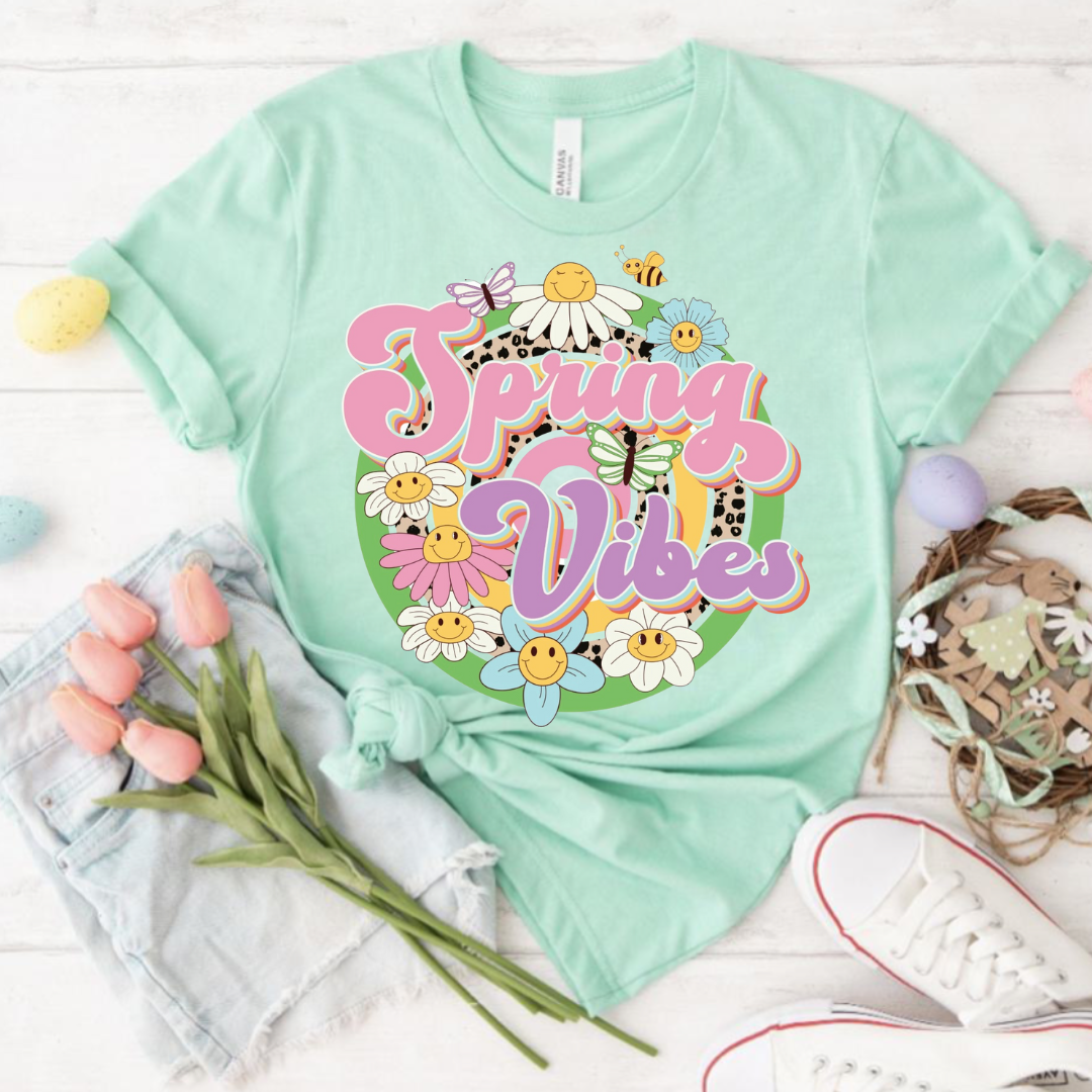 Spring Vibes Circular Floral Tee